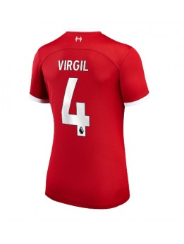 Liverpool Virgil van Dijk #4 Heimtrikot für Frauen 2023-24 Kurzarm